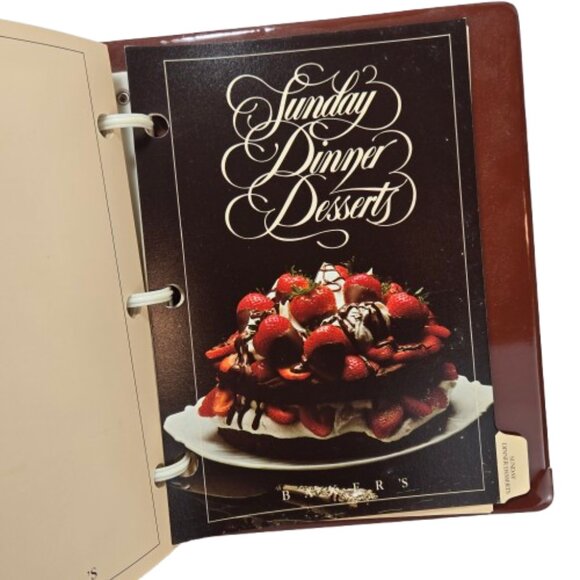 Vintage 1980s Bakers Chocolate Celebration Cookbook Binder General Foods Ontario - Picture 13 of 16